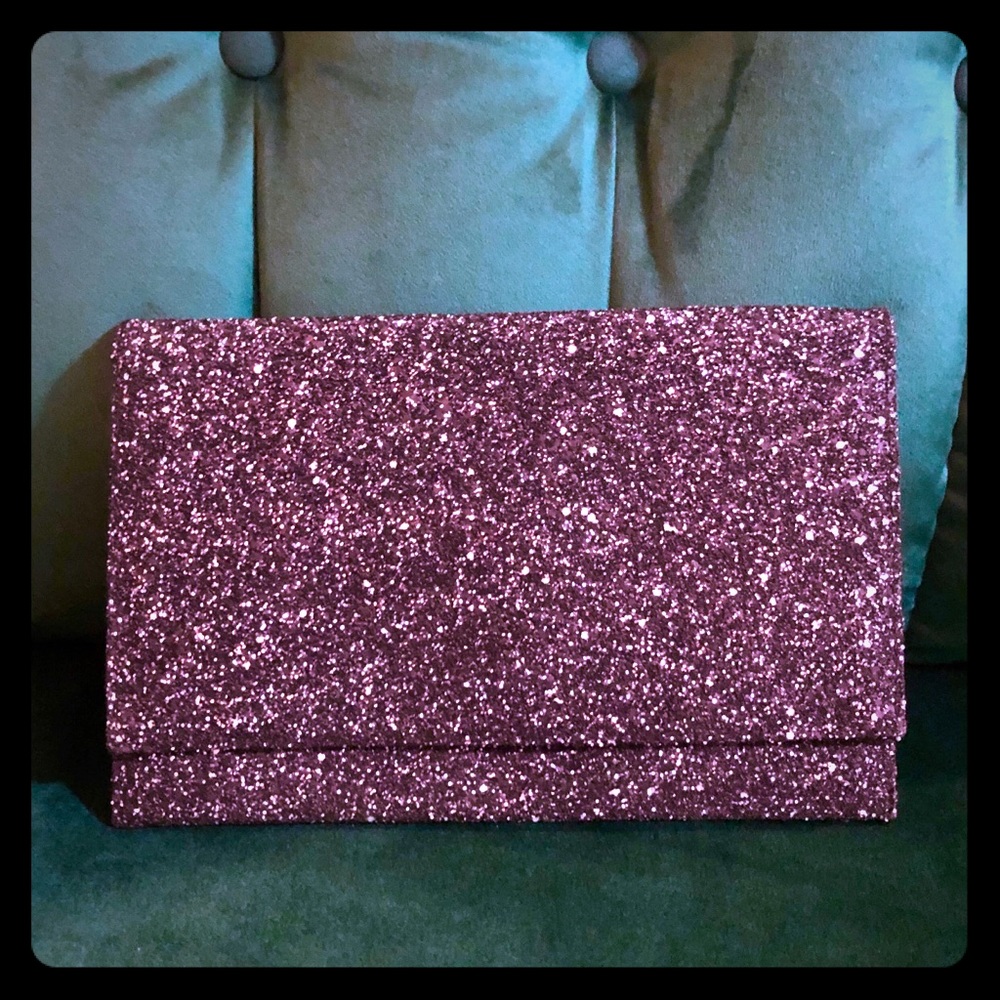 Black Glitter Clutch Purse